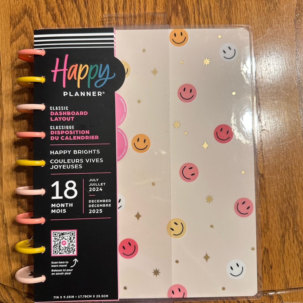 Happy Planner Smiley Face Dashboard Layout